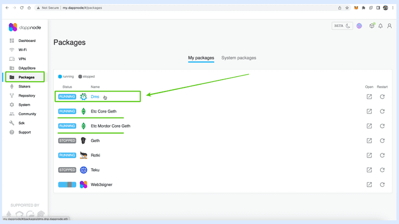 Go to Grafana dashboards.